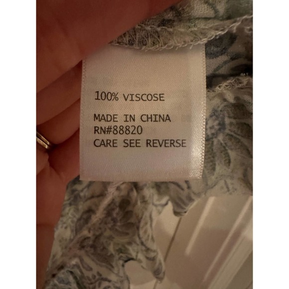 Cynthia Rowley Plus Size 1X Floral Ruffle Bell Sleeve Blouse Cottage Bohemian - Picture 5 of 8